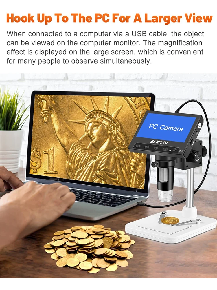 Elikliv EDM4 4,3-Zoll-LCD-Digi – Diy Electronics Microscope Bewertung und Preis