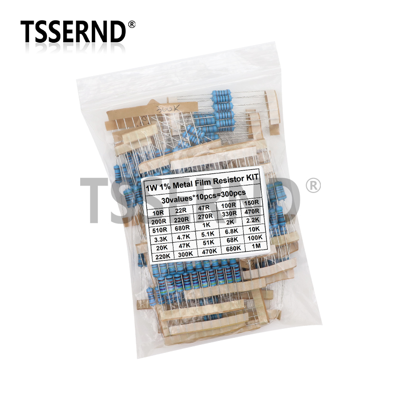 300PCS 1/4W 1/2W 1W 1% Metalls – Resistor Kit 1 4W Bewertung und Preis