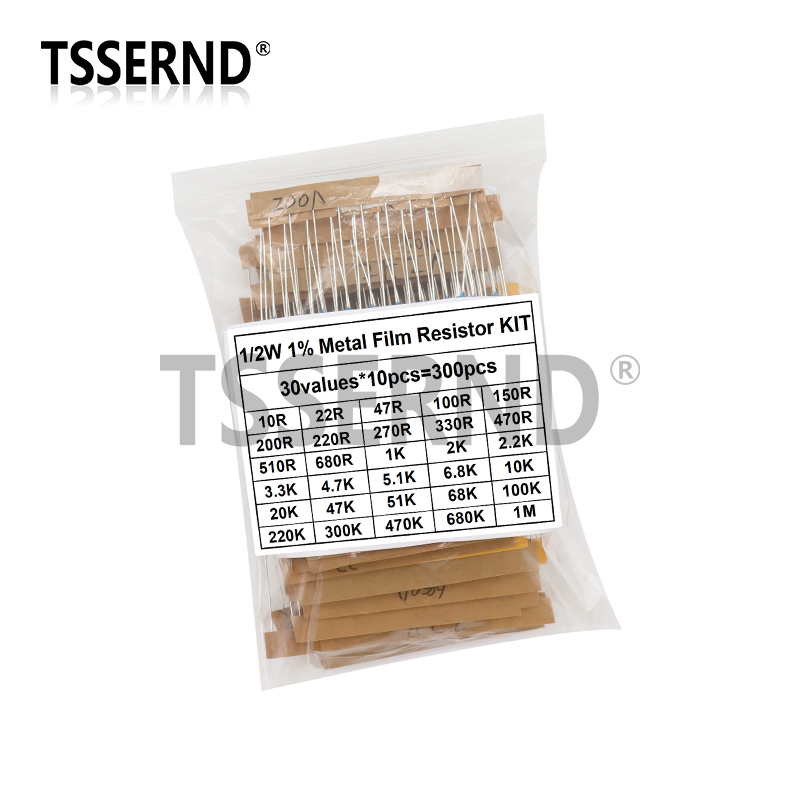 300PCS 1/4W 1/2W 1W 1% Metalls – Resistor Kit 1 4W Bewertung und Preis
