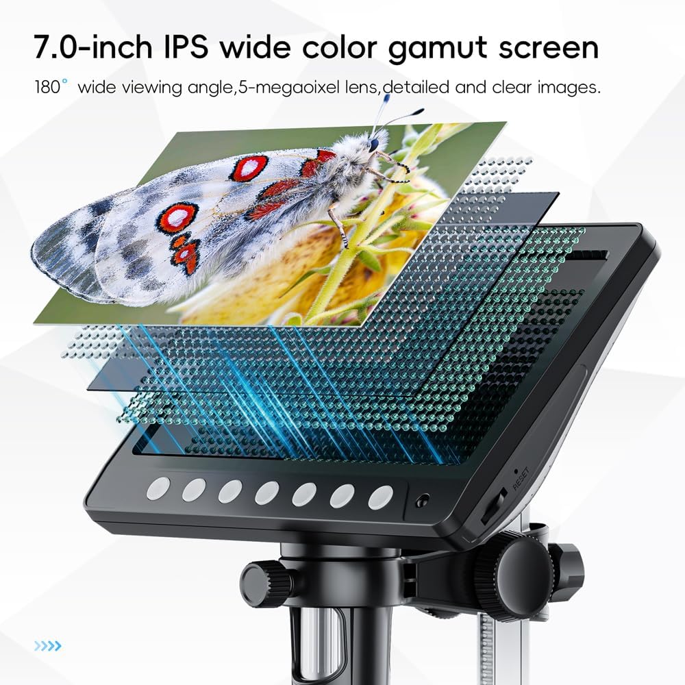 7-Zoll-LCD-Münzmikroskop, 50-  – Diy Electronics Microscope Bewertung und Preis