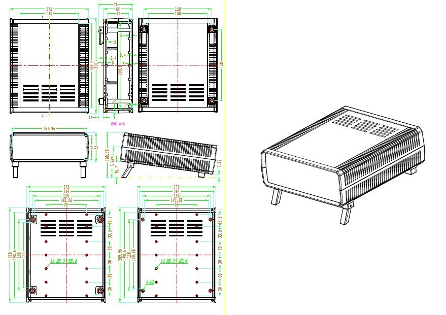 210*175*65mm ABS kunststoff ge – Diy Enclosure For Electronics Bewertung und Preis
