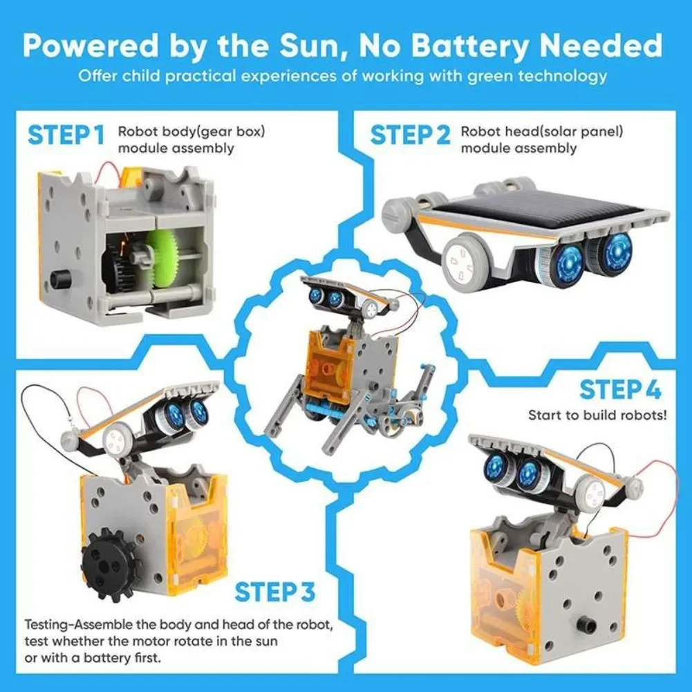 13-in-1 solarbetriebener Robot – Diy Electronics Workshop Bewertung und Preis
