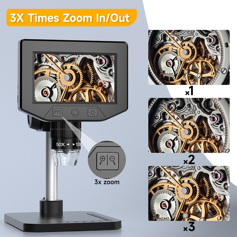 Mikroskopkamera mit 4,3-Zoll-B – Diy Electronics Microscope Bewertung und Preis